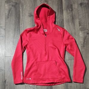 2/$20 Saucony - Red Half-Zip Hoodie With Kangaroo Pocket - Size Medium